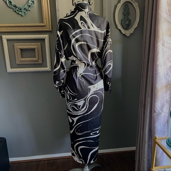 Zara Black Printed Shirt Dress - Picture 9 of 11